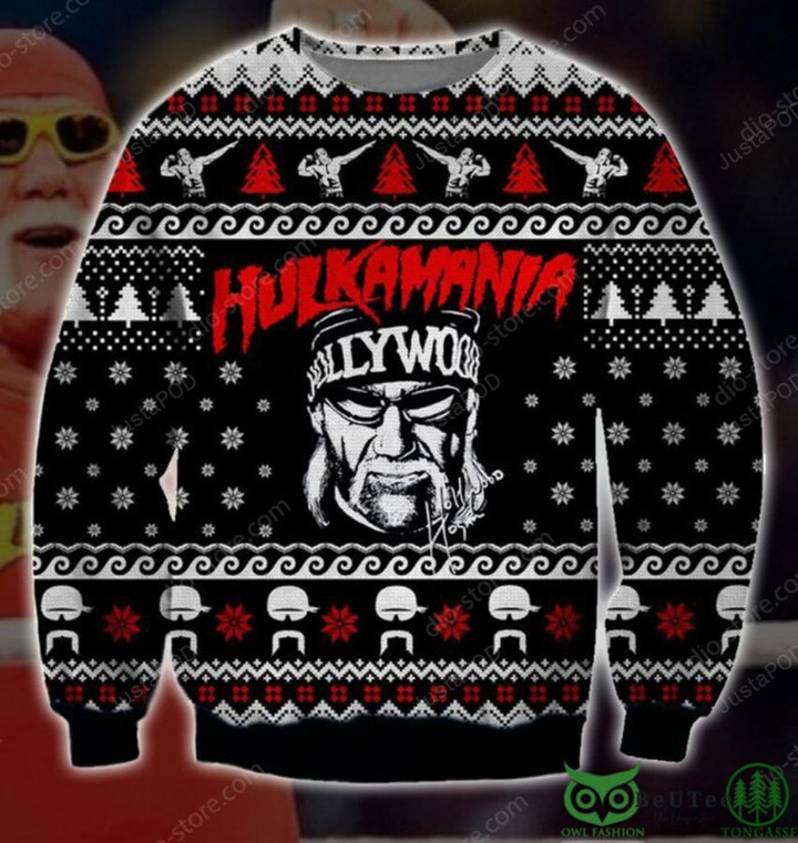 Hulkamania Logo 3D Ugly Christmas Sweater