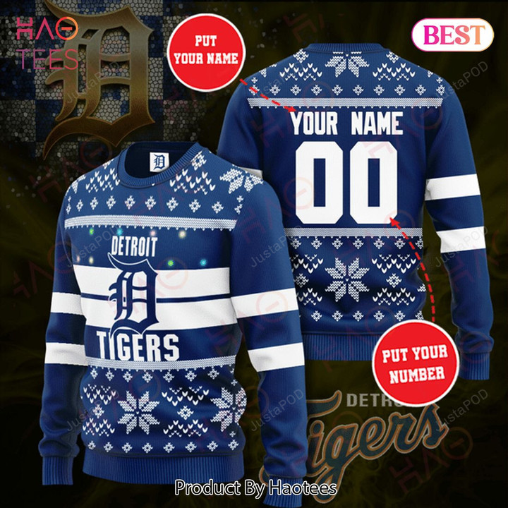 Personalized Detroit Tigers Ugly Christmas Sweater