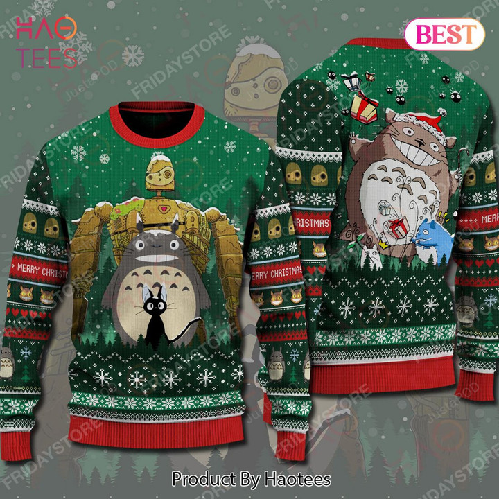 Totooro And Kiki’s Cat Ugly Christmas Sweater