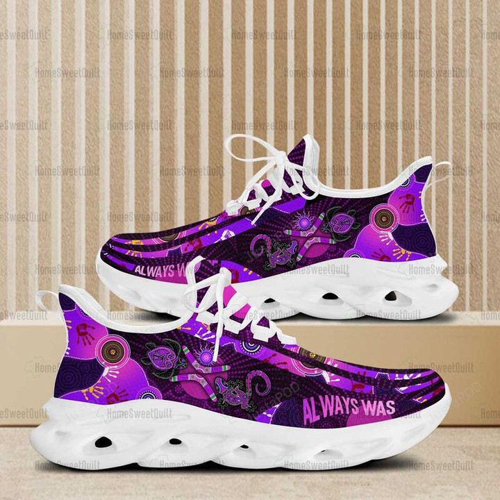 Aboriginal Purple Turtle Lizard Max Soul Shoes, Gift For Aboriginal Culture Lovers Men And Women Light Sports Shoes Full Size