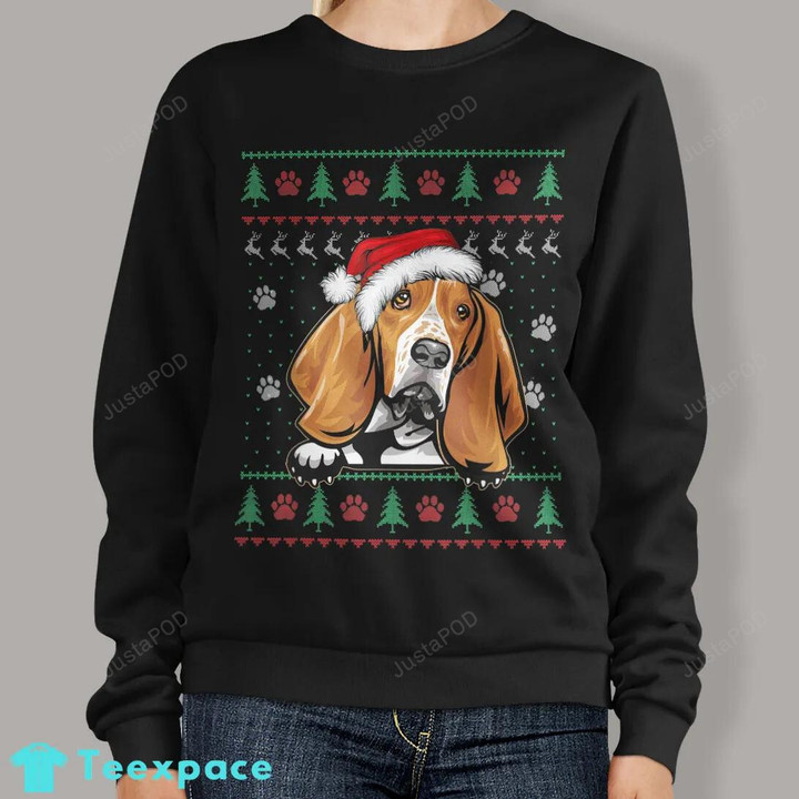 Basset Hound Ugly Christmas Sweater