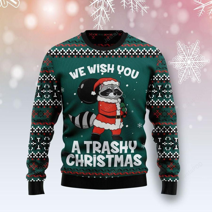 Raccoon Trashy Ugly Christmas Sweater
