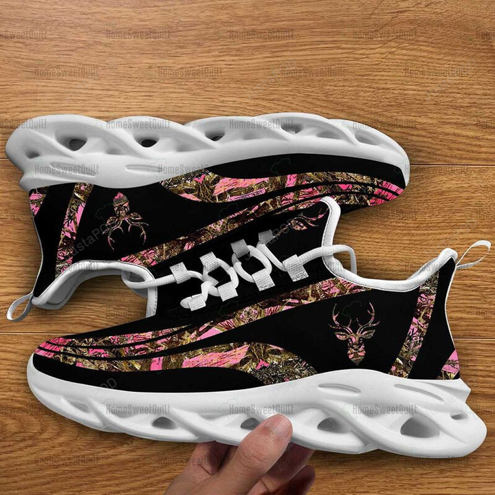 Hunting Hunting Lovers Pink Camo Max Soul Shoes, Gift For Country Girl Men And Women Light Sports Shoes Full Size