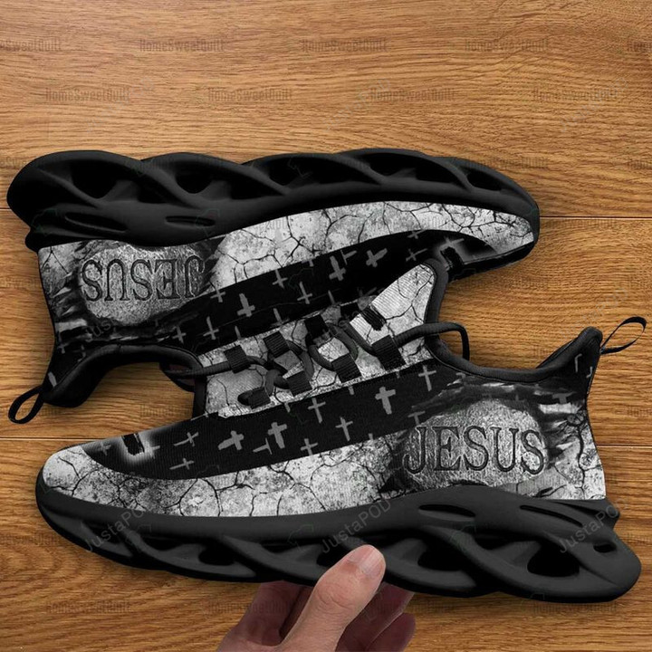 Jesus Cross Faith Over Fear God Max Soul Shoes, Men And Women Light Sports Shoes Full Size