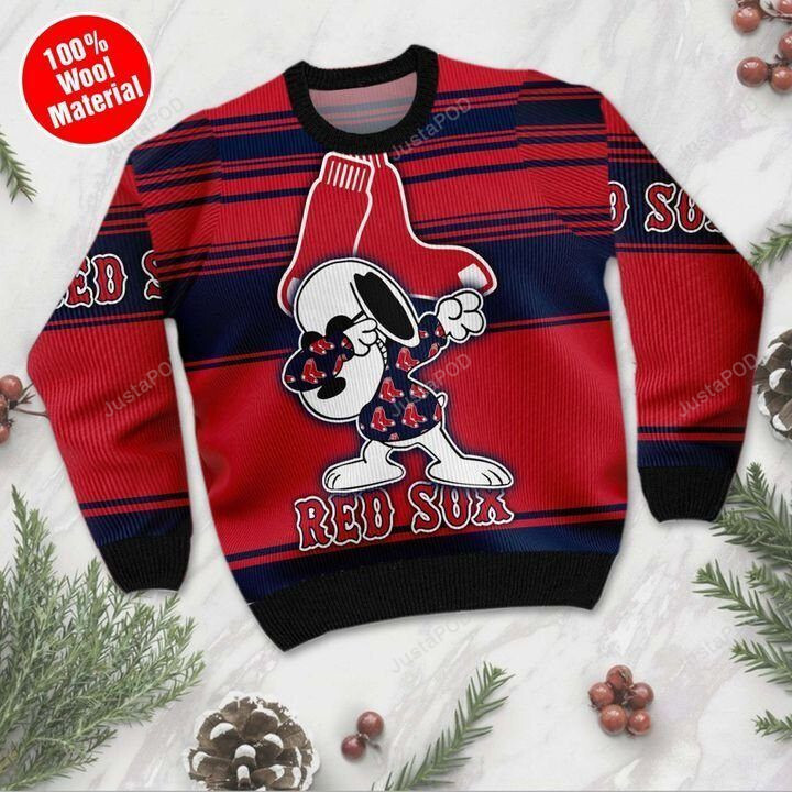 Snoopy Boston Red Sox Fan Ugly Christmas Sweater