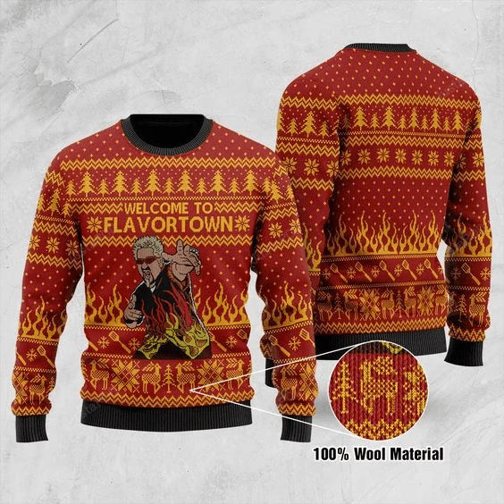 Flavor Town Ugly Christmas Sweater