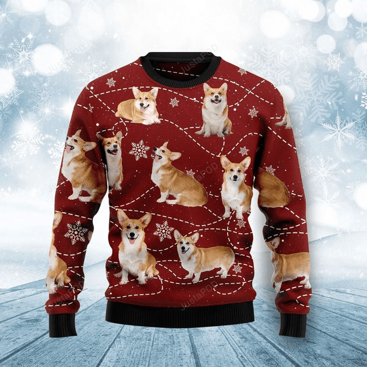 Pembroke Welsh Corgi Dog Ugly Christmas Sweater