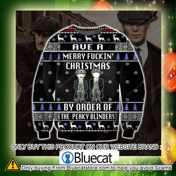 Peaky Blinders Ave A Merry Fickin Ugly Christmas Sweater