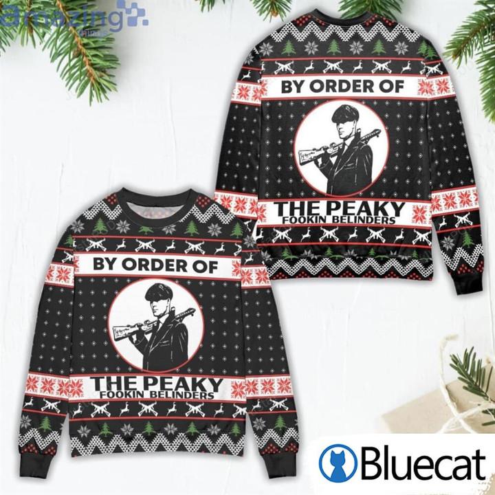 Thomas Shelby By Order Of The Peaky Fookin Blinders Ugly Christmas Sweater