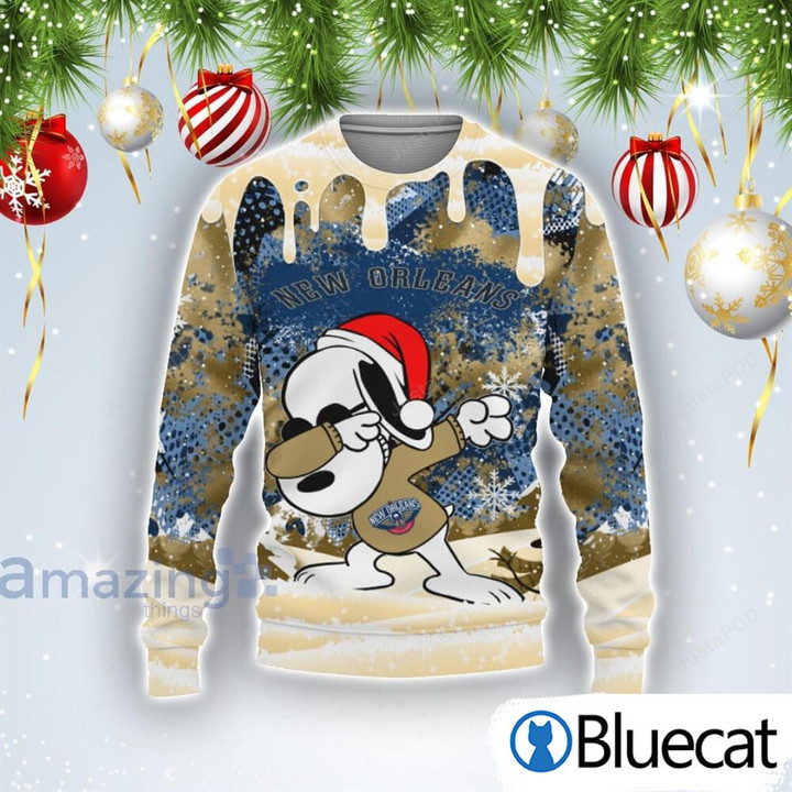 New Orlean Pelicans Snoopy Ugly Christmas Sweater