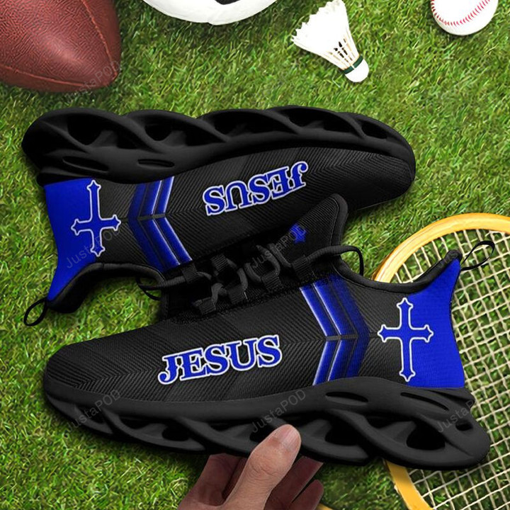 Jesus Walk By Faith Jesus Cross Max Soul Shoes, Light Sports Shoes