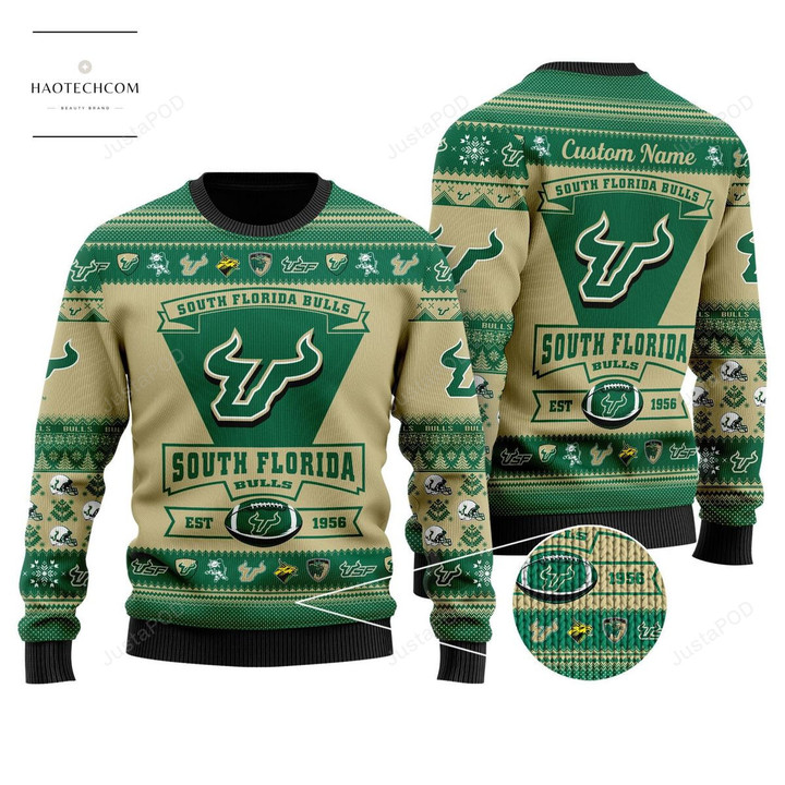 South Florida Bulls Football Team Ugly Christmas Sweater