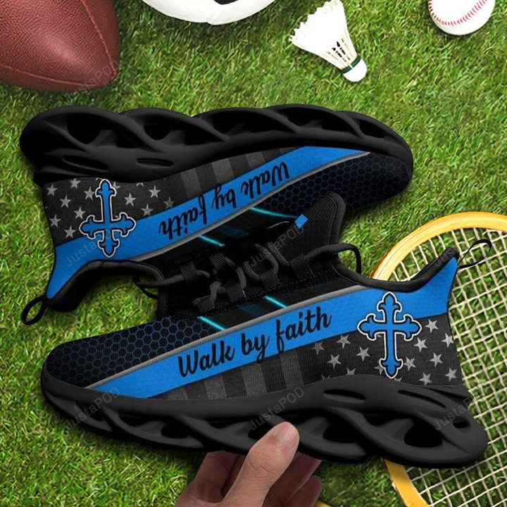 Walk By Faith Christian Religion Jesus Is My Savior Max Soul Shoes, Light Sports Shoes