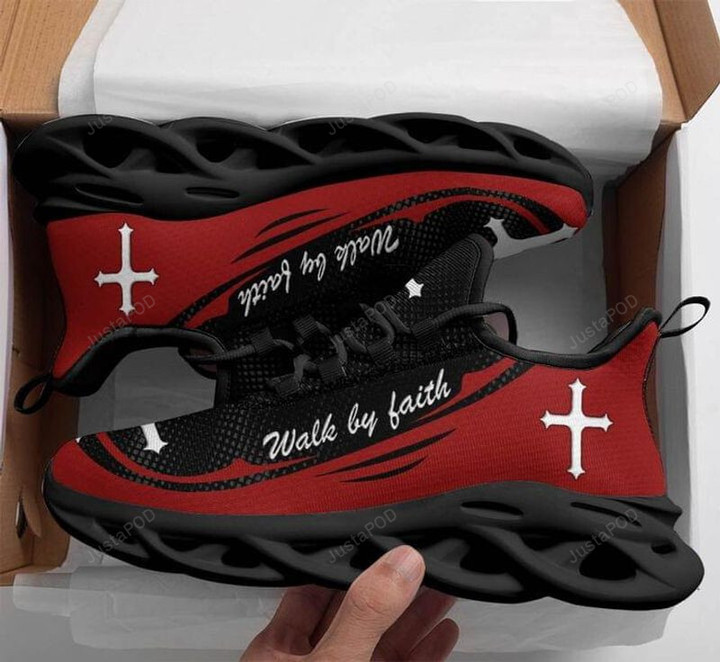 Walk By Faith Not By Sight Jesus Cross Christianity Max Soul Shoes, Light Sports Shoes