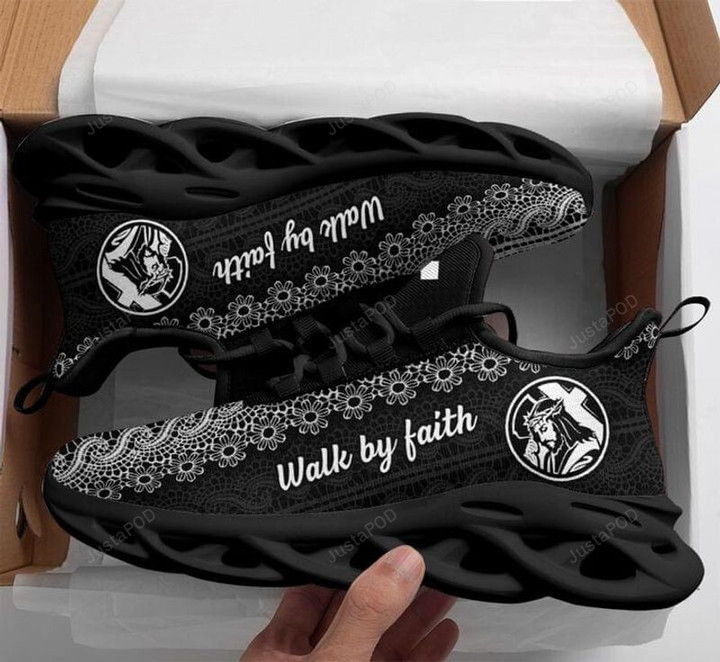 Jesus Walk By Faith Bible Quotes Jesus Saved My Life Max Soul Shoes, Light Sports Shoes