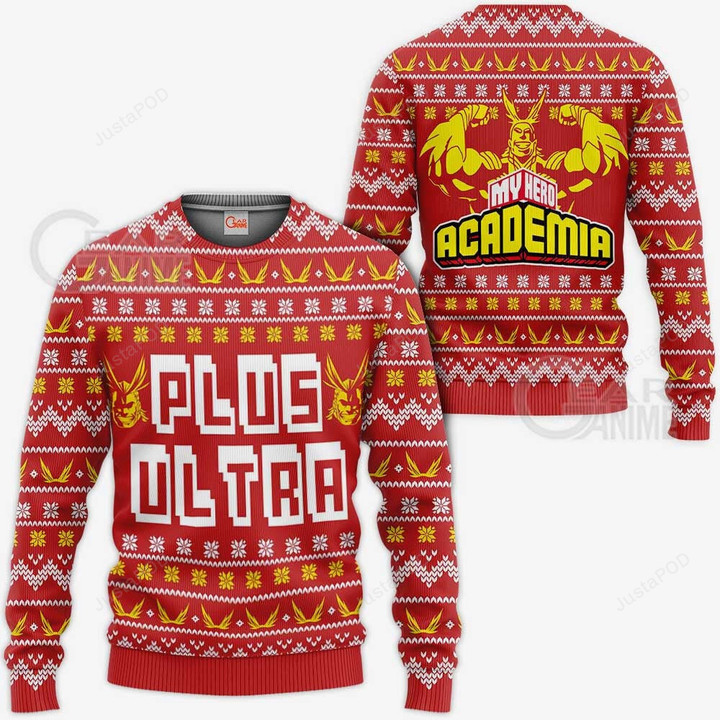 My Hero Academia All Might Plus Ultra Ugly Christmas Sweater