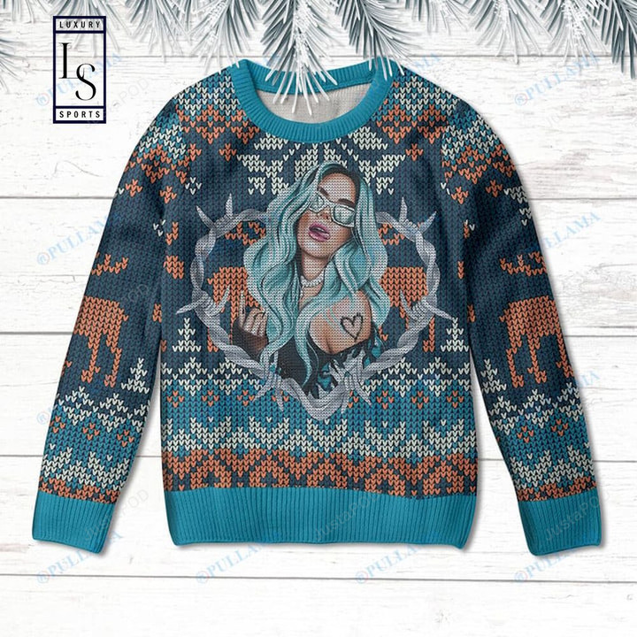Karol G Bichota Knitted Ugly Christmas Sweater
