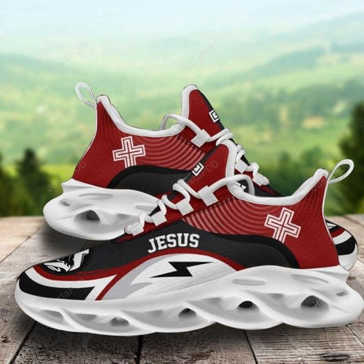 Jesus Lightning Let Your Faith Be Bigger Than Your Fear Max Soul Shoes, Light Sports Shoes