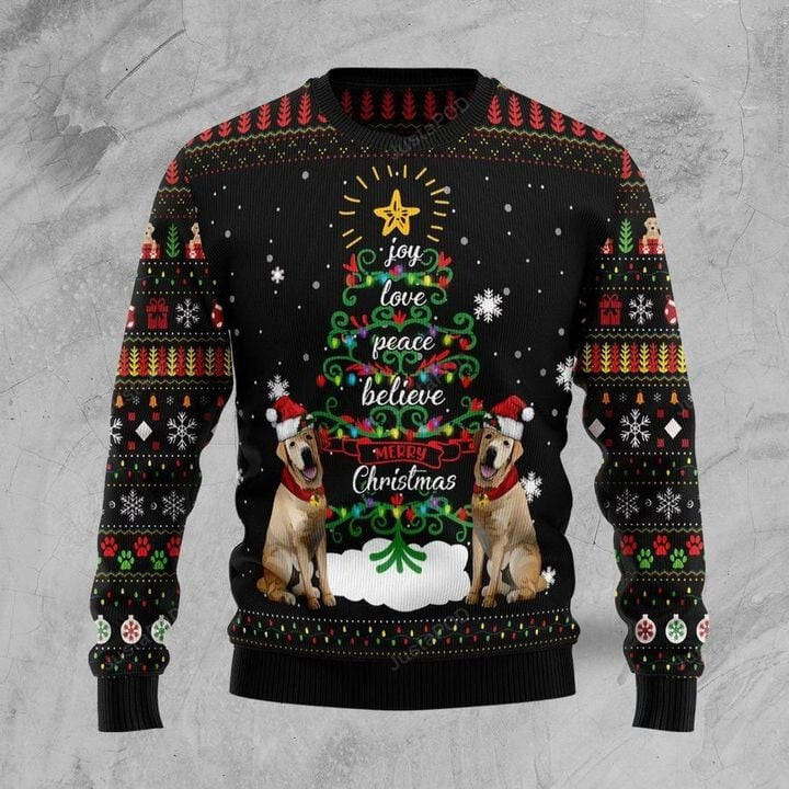Labrador Retriever Dog Ugly Christmas Sweater , Labrador Retriever Dog 3D All Over Printed Sweater