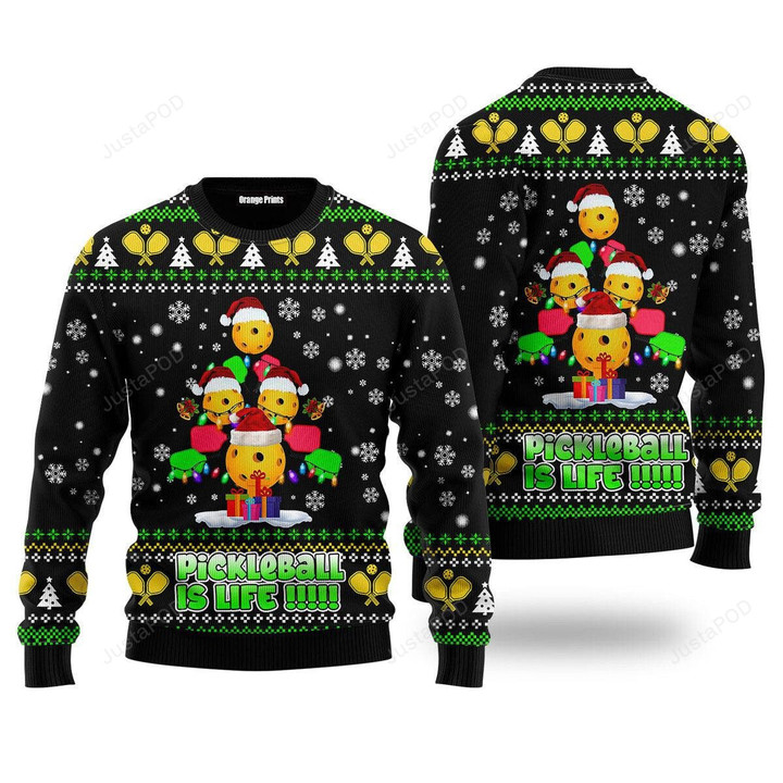 PickleBall Is Life Ugly Christmas Sweater , PickleBall Is Life 3D All Over Printed Sweater