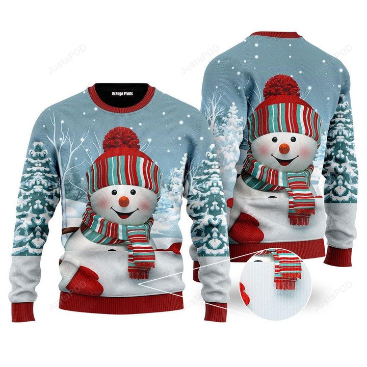 Snowman Ugly Christmas Sweater , Snowman 3D All Over Printed Sweater | For Men & Women | HS1068