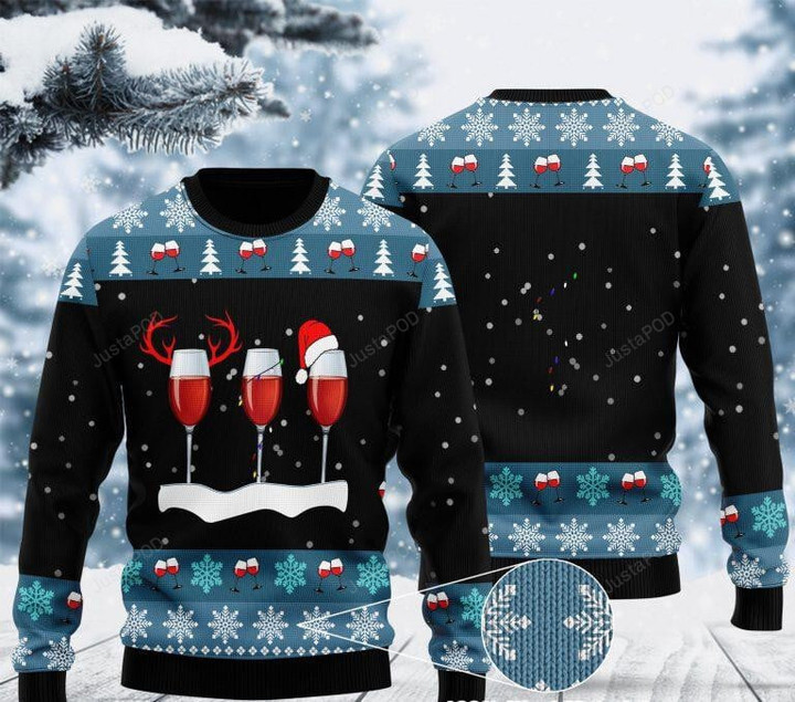 Red Wine Ugly Christmas Sweater , Red Wine 3D All Over Printed Sweater