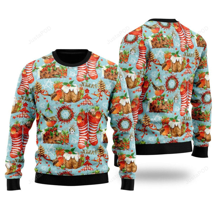 Cozy Robin Bird Christmas Ugly Christmas Sweater , Cozy Robin Bird Christmas 3D All Over Printed Sweater