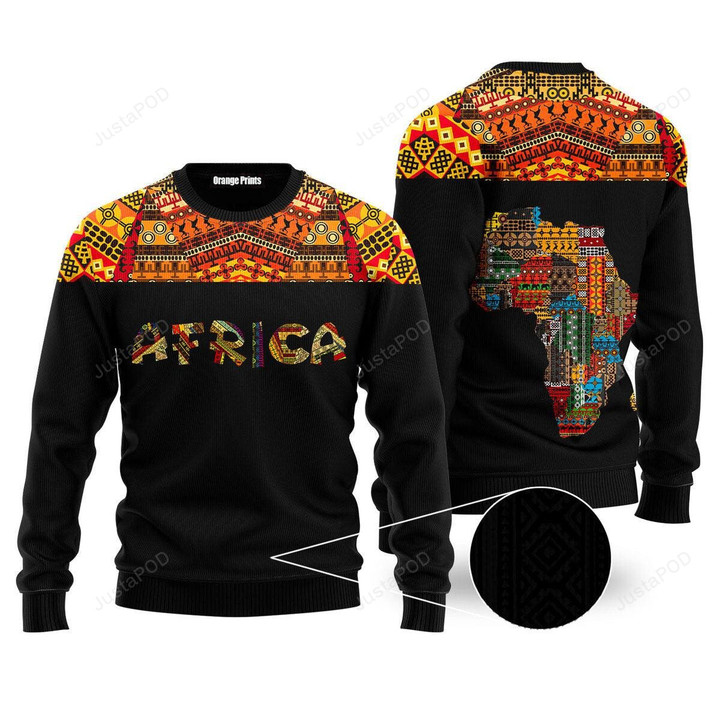 Colorful Africa Vintage Ugly Christmas Sweater , Colorful Africa Vintage 3D All Over Printed Sweater