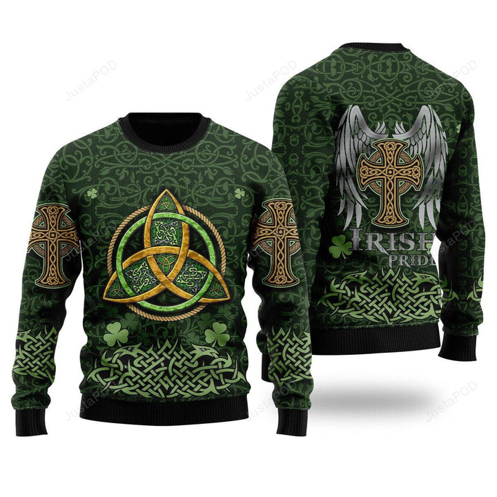 Irish Pride Happy St. Patrick’s Day Ugly Christmas Sweater , Irish Pride Happy St. Patrick’s Day 3D All Over Printed Sweater
