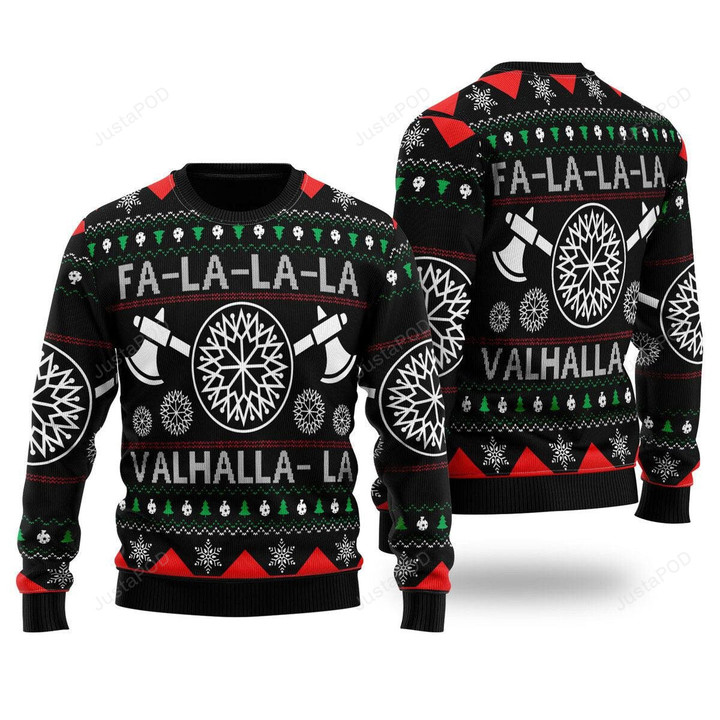 Viking Valhalla Xmas Ugly Christmas Sweater , Viking Valhalla Xmas 3D All Over Printed Sweater