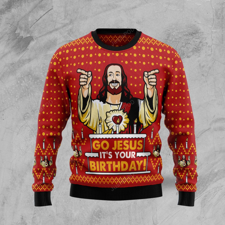 Jesus Birthday Ugly Christmas Sweater , Jesus Birthday 3D All Over Printed Sweater