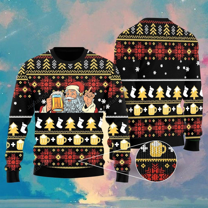 Beer Christmas Ugly Christmas Sweater, Beer Christmas 3D All Over Printed Sweater