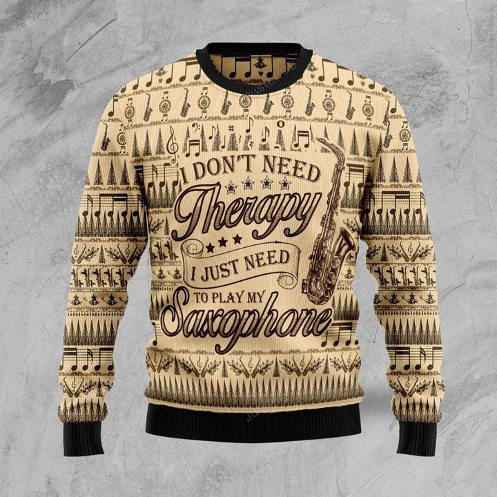 Saxophone Lover Ugly Christmas Sweater, Saxophone Lover 3D All Over Printed Sweater