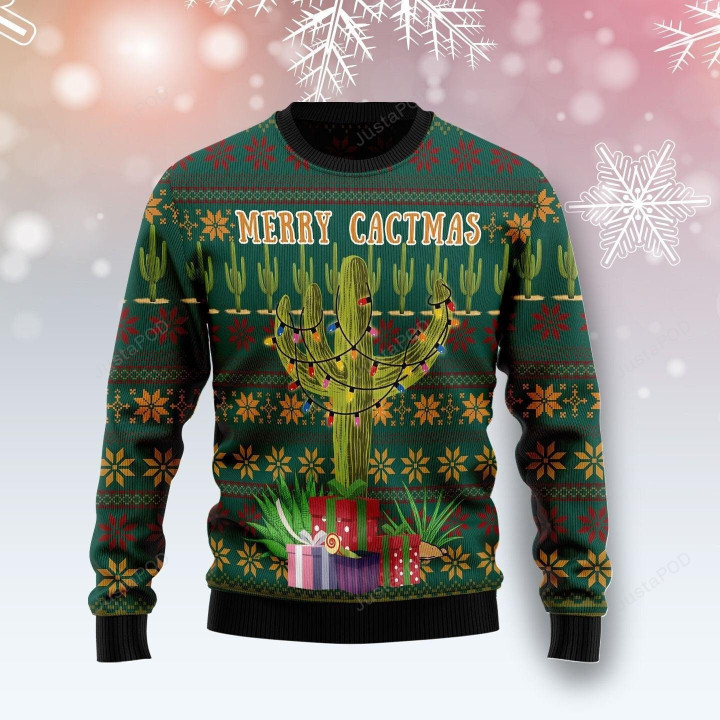 Cactus Ugly Christmas Sweater, Cactus 3D All Over Printed Sweater