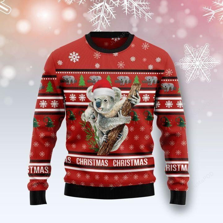 Merry Christmas Koala Ugly Christmas Sweater, Merry Christmas Koala 3D All Over Printed Sweater