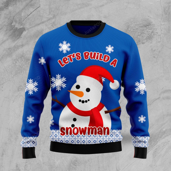 Let's Build A Snowman Ugly Christmas Sweater, Let's Build A Snowman 3D All Over Printed Sweater