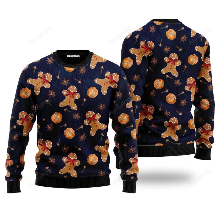 Gingerbread For Great Night Pattern Ugly Christmas Sweater, Gingerbread For Great Night Pattern 3D All Over Printed Sweater