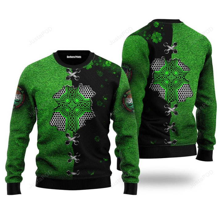 Irish St Patrick's Day Celtic Knot Ugly Christmas Sweater, Irish St Patrick's Day Celtic Knot 3D All Over Printed Sweater