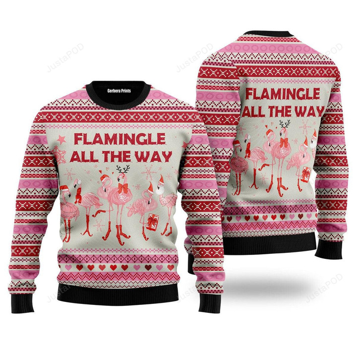 Flamingo All The Ways Ugly Christmas Sweater, Flamingo All The Ways 3D All Over Printed Sweater