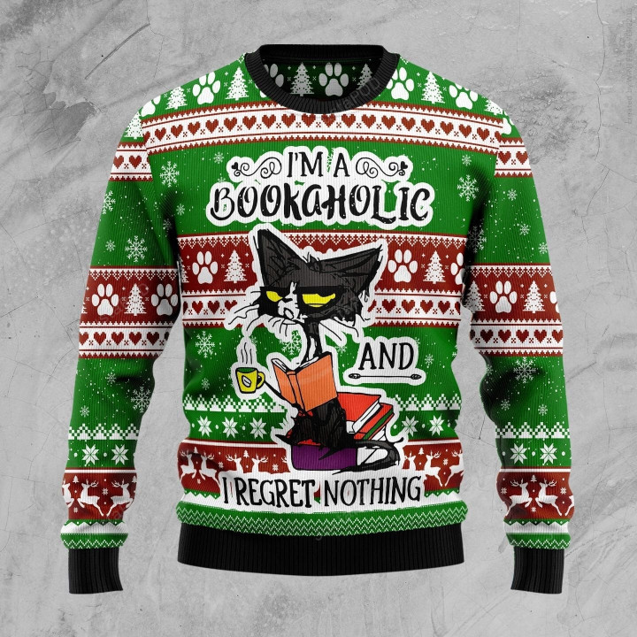I'm A Bookaholic Ugly Christmas Sweater, I'm A Bookaholic 3D All Over Printed Sweater