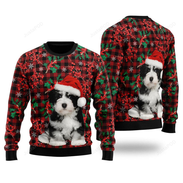 All I Want For Christmas Is A Bichon Havanese Dog Pattern Ugly Christmas Sweater, All I Want For Christmas Is A Bichon Havanese Dog Pattern 3D All Over Printed Sweater