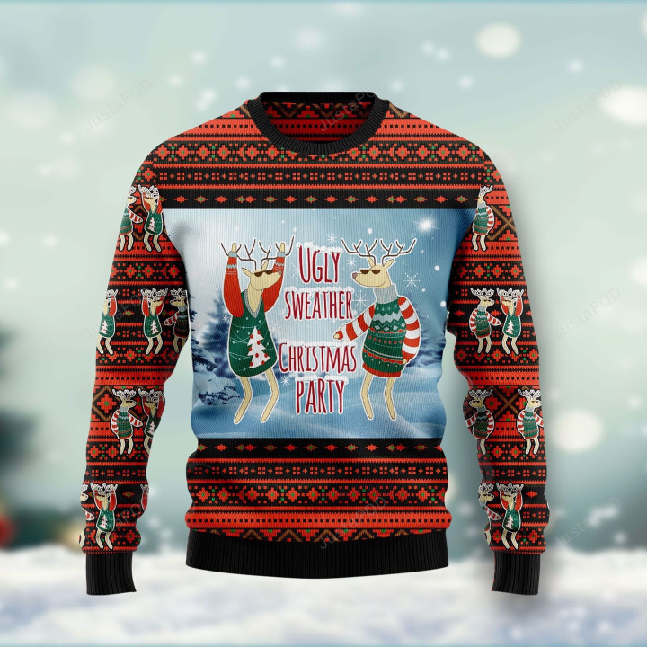 Christmas Party Ugly Christmas Sweater, Christmas Party 3D All Over Printed Sweater