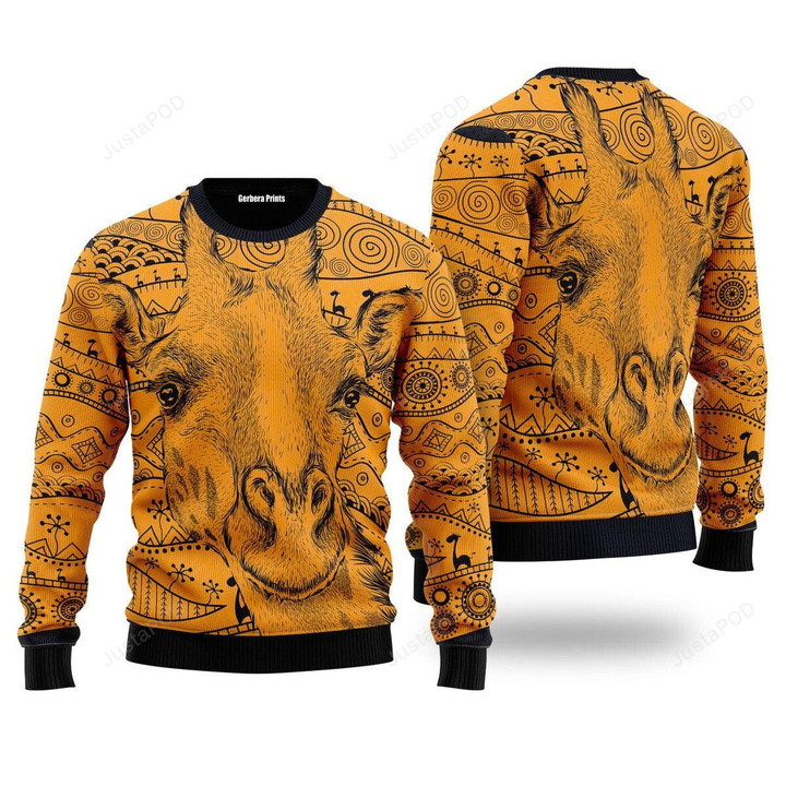 Giraffe African Ugly Christmas Sweater, Giraffe African 3D All Over Printed Sweater