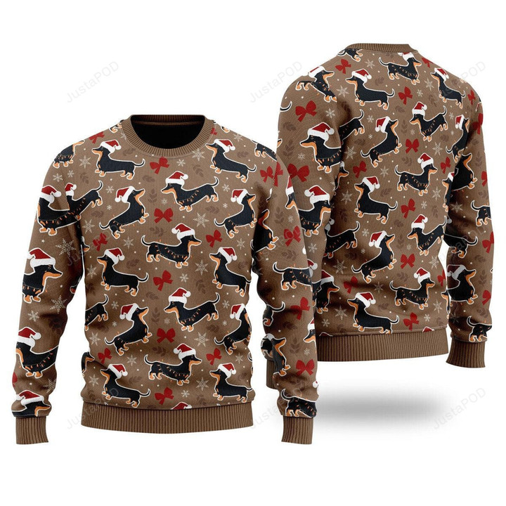 All I Want For Christmas Is A Dachshund Ugly Christmas Sweater, All I Want For Christmas Is A Dachshund 3D All Over Printed Sweater