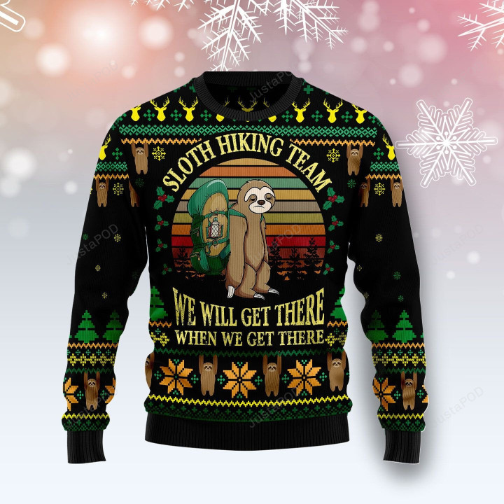 Sloth Team Holiday Ugly Christmas Sweater, Sloth Team Holiday 3D All Over Printed Sweater