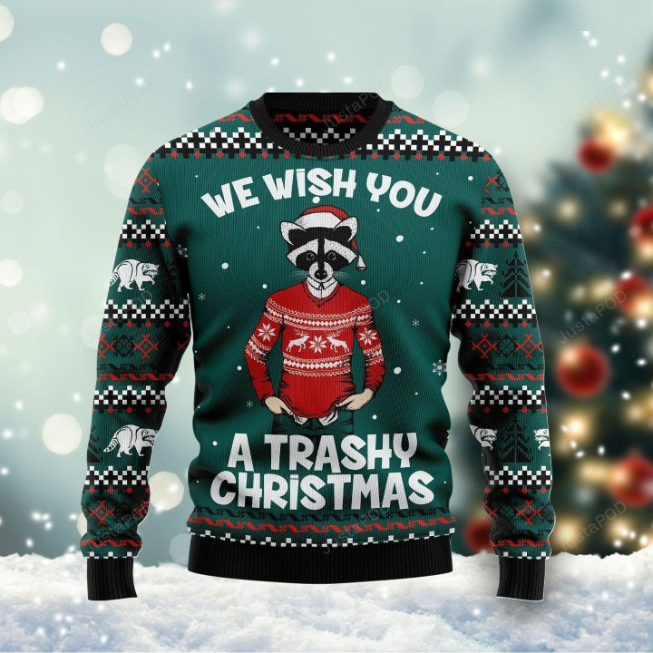 A Trashy Christmas Ugly Christmas Sweater, A Trashy Christmas 3D All Over Printed Sweater