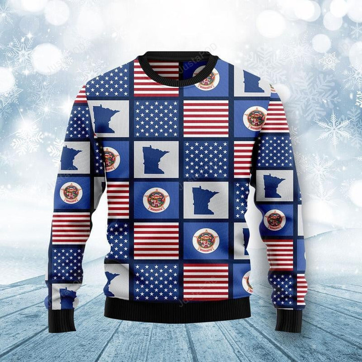 Amazing Minnesota Ugly Christmas Sweater, Amazing Minnesota 3D All Over Printed Sweater