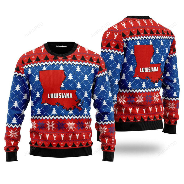 Louisiana Sweet Home Ugly Christmas Sweater, Louisiana Sweet Home 3D All Over Printed Sweater