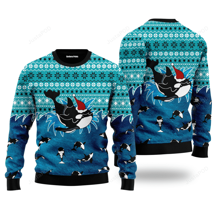 Love Oracle Whale Ugly Christmas Sweater, Love Oracle Whale 3D All Over Printed Sweater