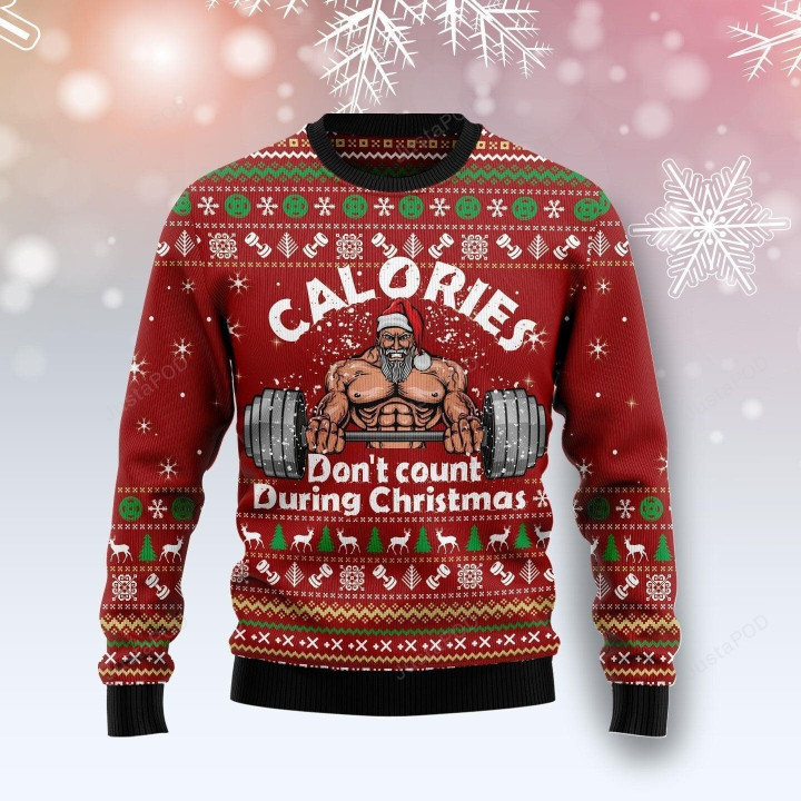 Calories Don't Count Ugly Christmas Sweater, Calories Don't Count 3D All Over Printed Sweater